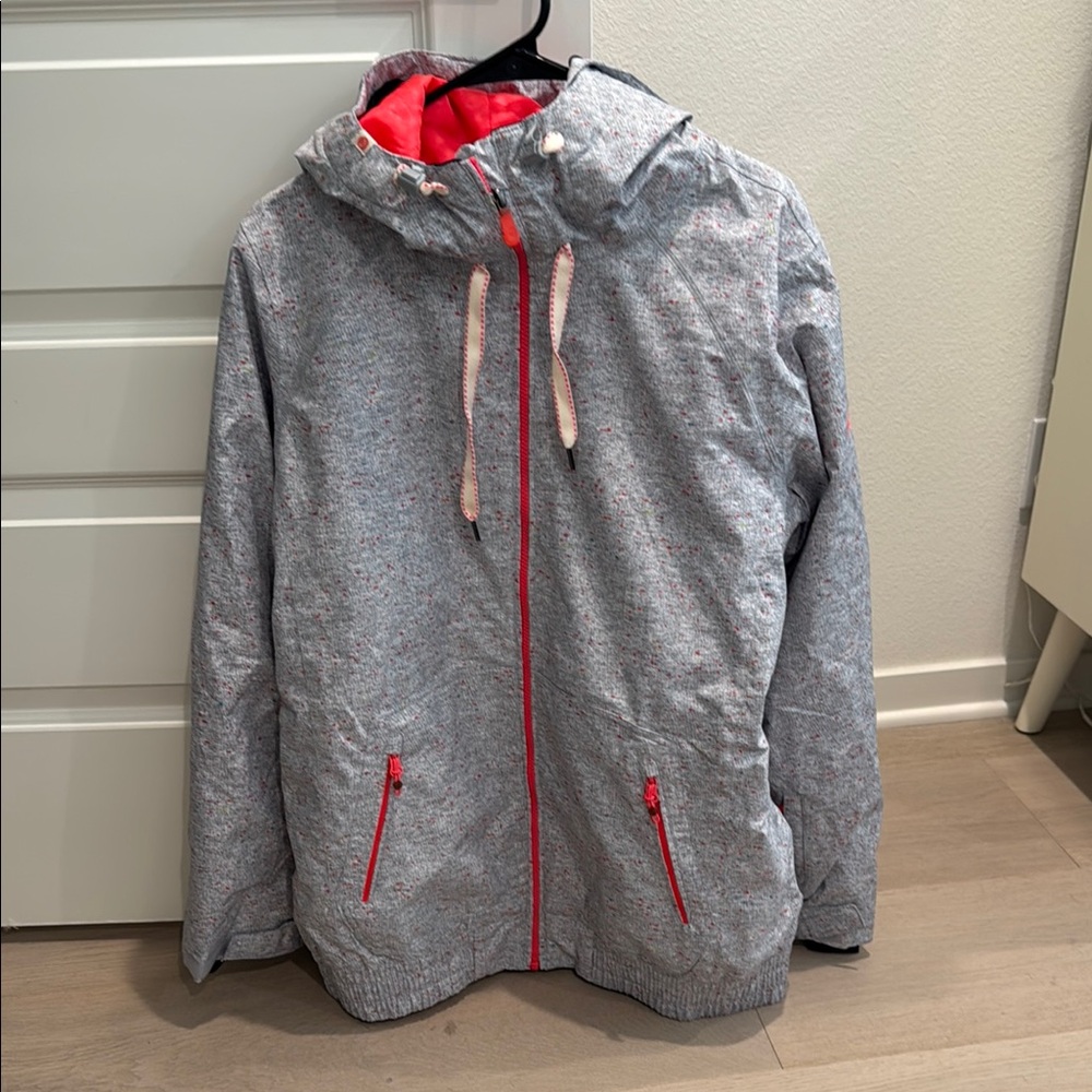 Roxy Pink and Gray Hooded Jacket